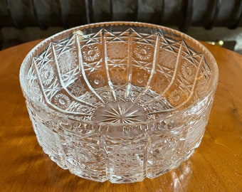 vintage Fine Crystal Bowl. Crystal Bowl vintage. millésime 24% Bol en cristal de plomb. Bol en cristal fin fabriqué à la main