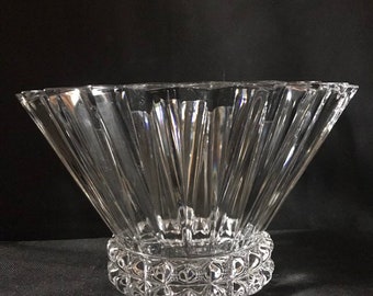 Vintage geslepen kristallen Rosenthal Bowl, middelpunt, bloemenhouder