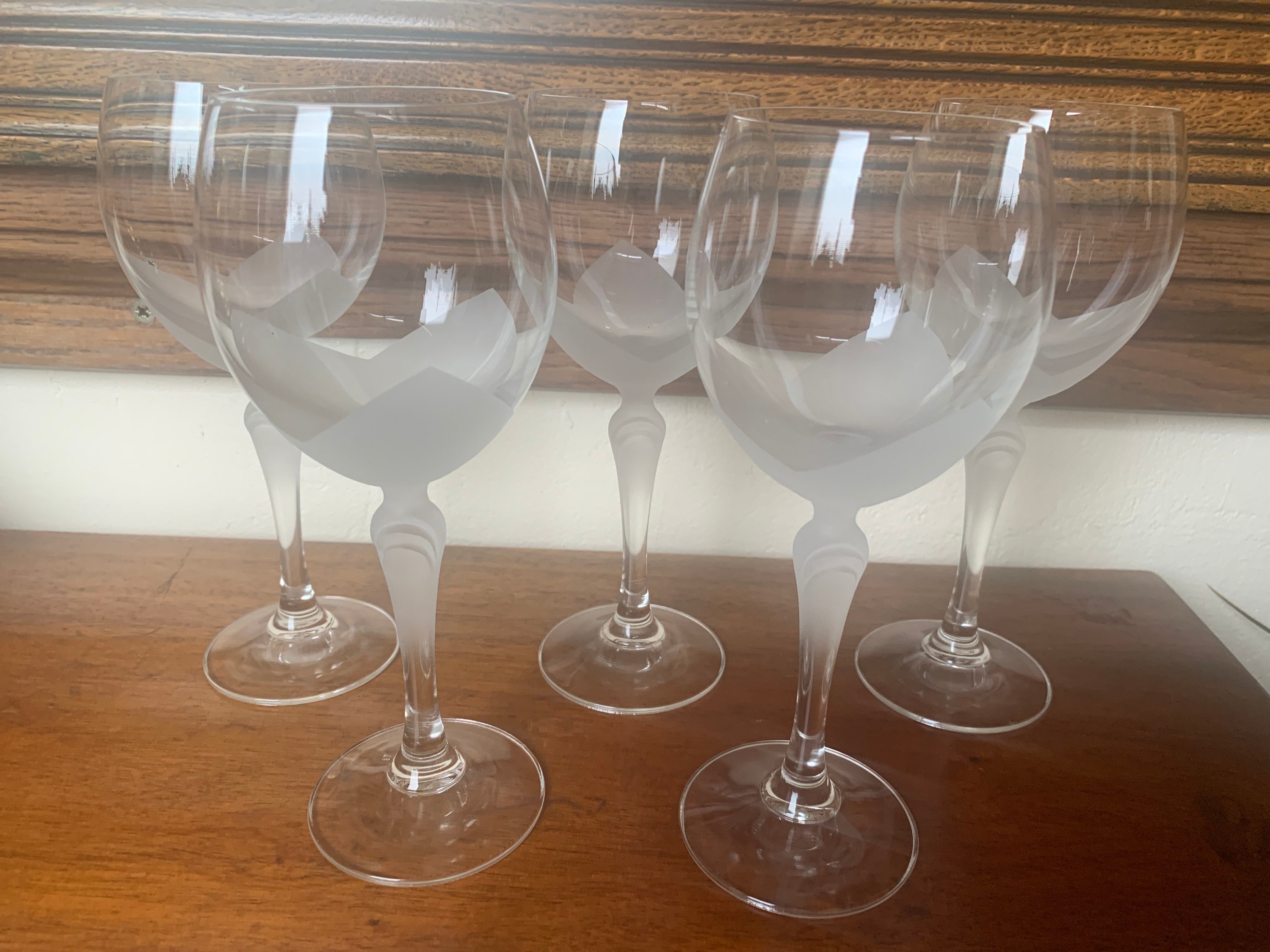 Cross and Olive Crystal, Small Wine or Port Glasses – With A Past