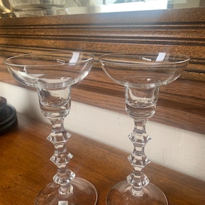 Vintage Schott Zwiezel Crystal Candlesticks, West German Crystal Candle Holders, Crystal Candlesticks, Vintage German Crystal Candlesticks,
