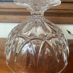 Vintage Crystal Bowl, Vintage Footed Crystal Bowl Heavy Deep Cut Crystal Footed Bowl, Crystal Footed Bowl image 9