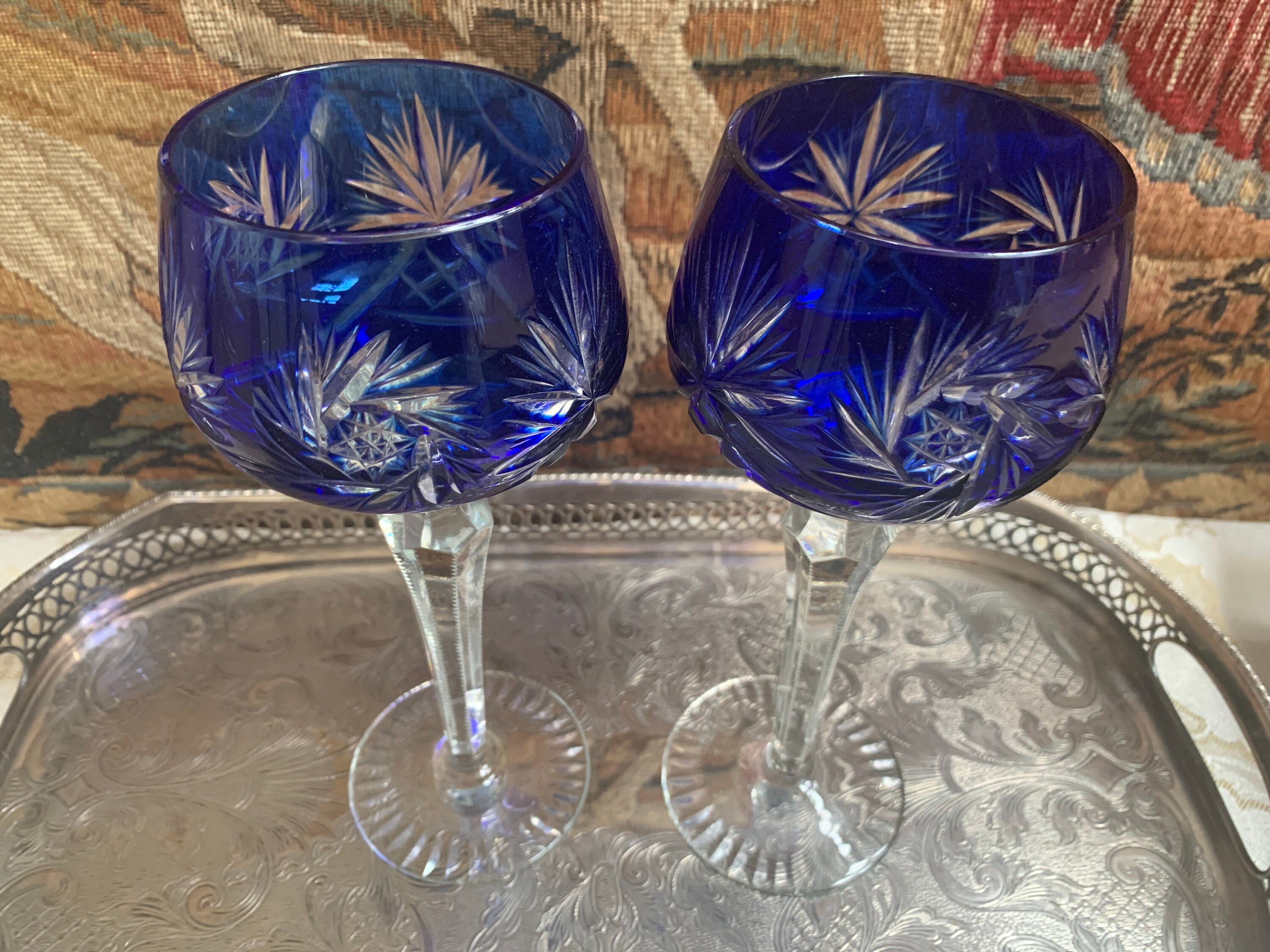 Psychedelic Hippy Wine Gin Beer Goblets Glasses Festival Boho Gift  Handpainted
