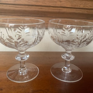 Vintage Champagne Glasses, Pair Champagne Coupe’s
