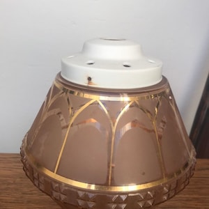 Vintage Pink Glass Lampshade