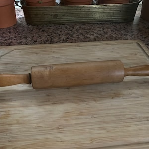 Vintage Wooden Rolling Pin, Pastry Roller