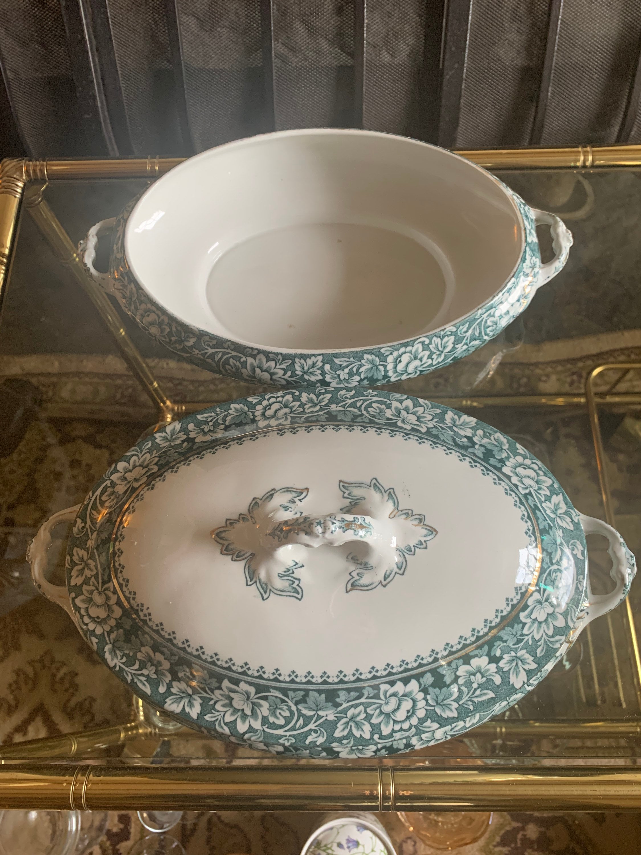 アンティーク Myott & Sons キャセロール皿、Myott Milan 半磁器 