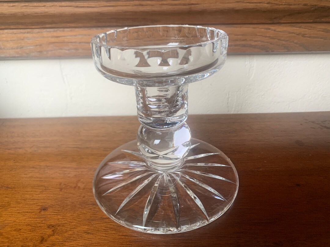 Vintage Large Candle Holder Vintage Large Crystal Candlestick Etsy
