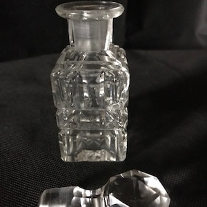 Vintage Crystal Cut Glass Perfume Bottle