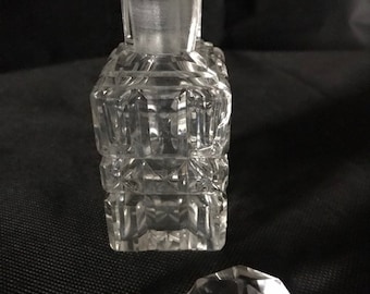 Vintage Crystal Cut Glass Perfume Bottle