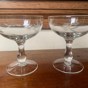 Vintage Champagne Coupes