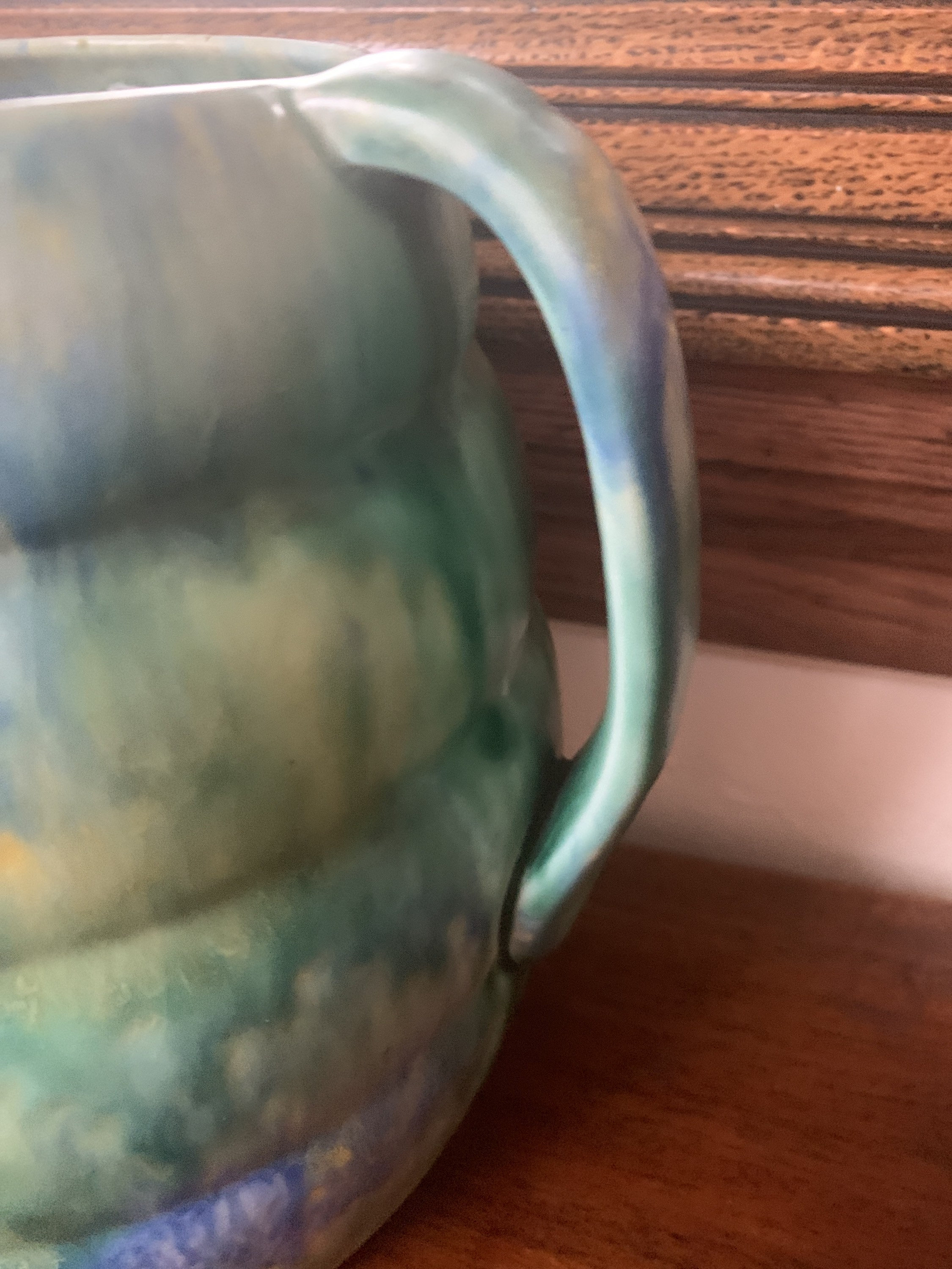 Art Deco Green Pottery Vase Two Handled Art Deco Vase Empire Etsy