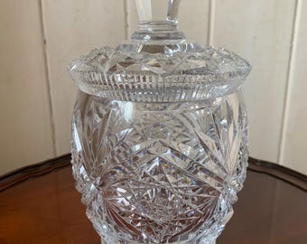 ヴィンテージクリスタルビスケットジャー - Etsy 日本