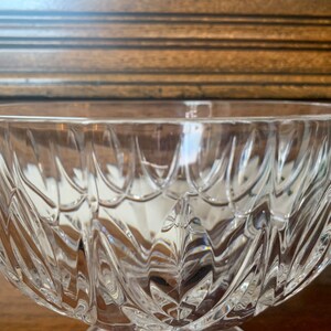 Vintage Crystal Bowl, Vintage Footed Crystal Bowl Heavy Deep Cut Crystal Footed Bowl, Crystal Footed Bowl image 5