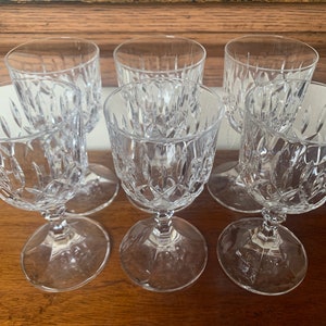 Vintage Crystal Wine Glasses,