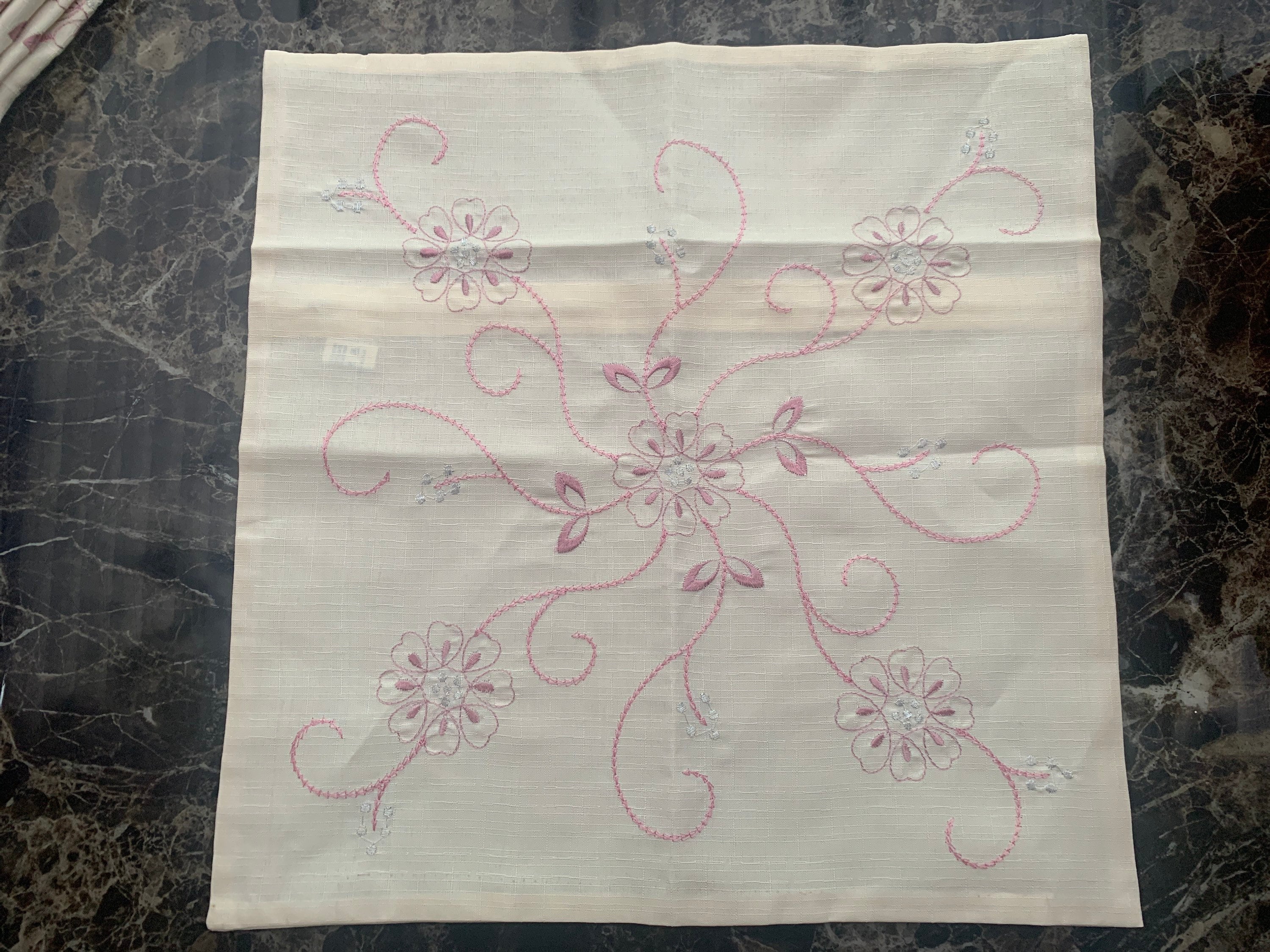 Vintage Embroidered Cushion Covers, Set of Seven Vintage Cushion