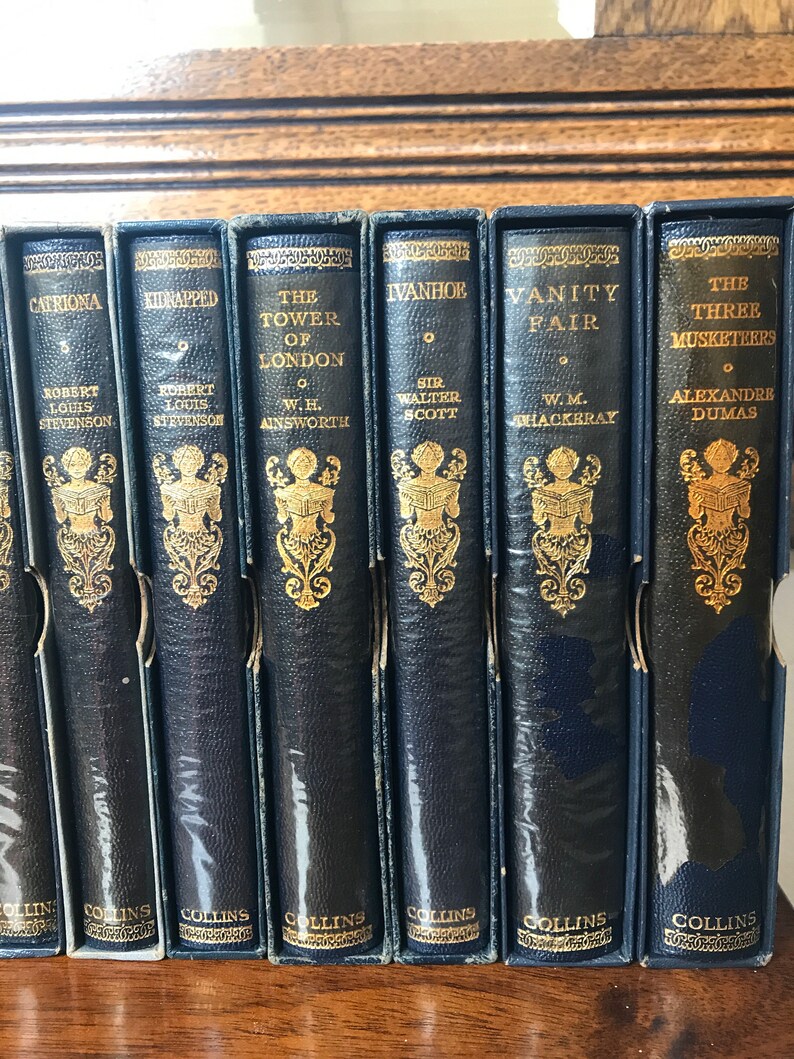 Antique Collins LIbrary Of Classics Books Etsy