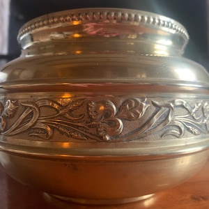 Vintage Art Nouveau Style Planter, Vintage Art Nouveau Style Brass Planter, Vintage Brass Plant Pot, Brass Planter, Brass Plant Pot