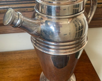 Art Deco Silver Plated Cocktail Shaker, Martini Mixer