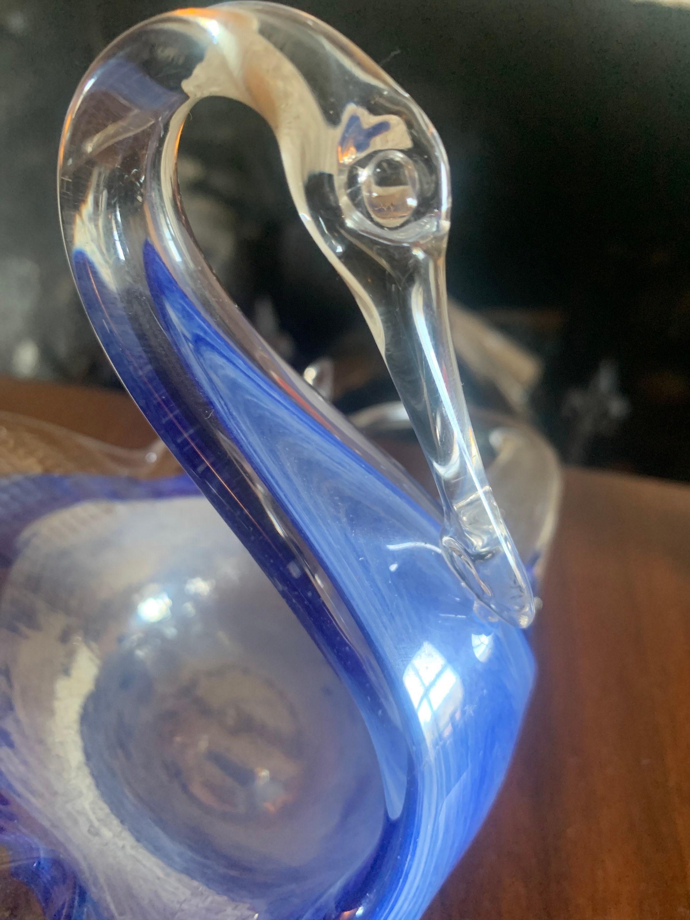 イタリー製　ガラススワン Vintage Murano Glass Swan, Murano Lavorazione Arte Glass