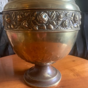 Vintage Large English Beldray Brass Jardinière, English Beldray Brass Jardinière, Large Brass Beldray Planter, Art Nouveau Jardinière