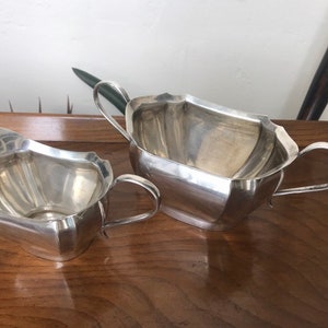 Silver Plated EPNS Sugar And Cream Set - Vintage Silver Plate - Sugar & Cream Silver Plate
