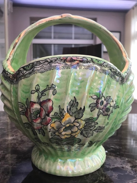 Vintage Astoria Royal Bradwell, Arthur Wood Lustre Basket, Bowl