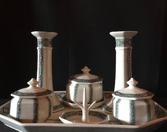 Antike Edwardian Dressing Tisch Set