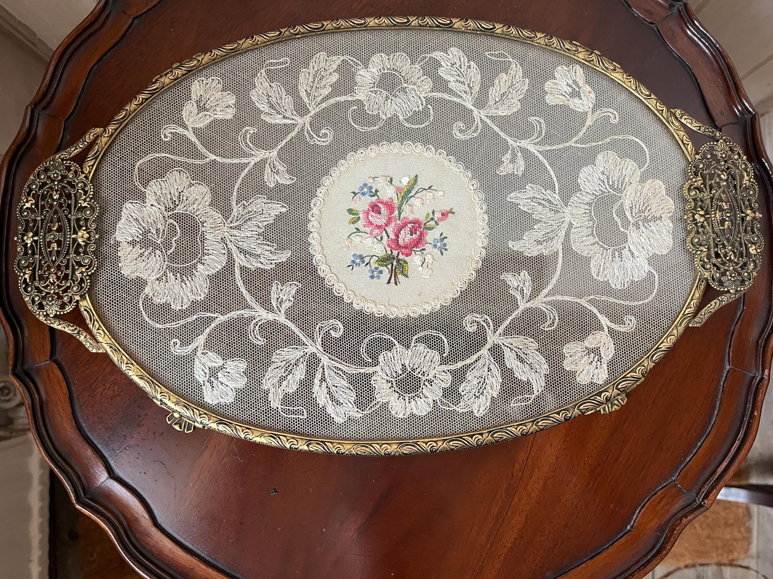 Vintage Dressing Table Tray, Regents London Tray, Glass & Brass Footed Tray,  Ornate Dressing Table Tray - Etsy Israel