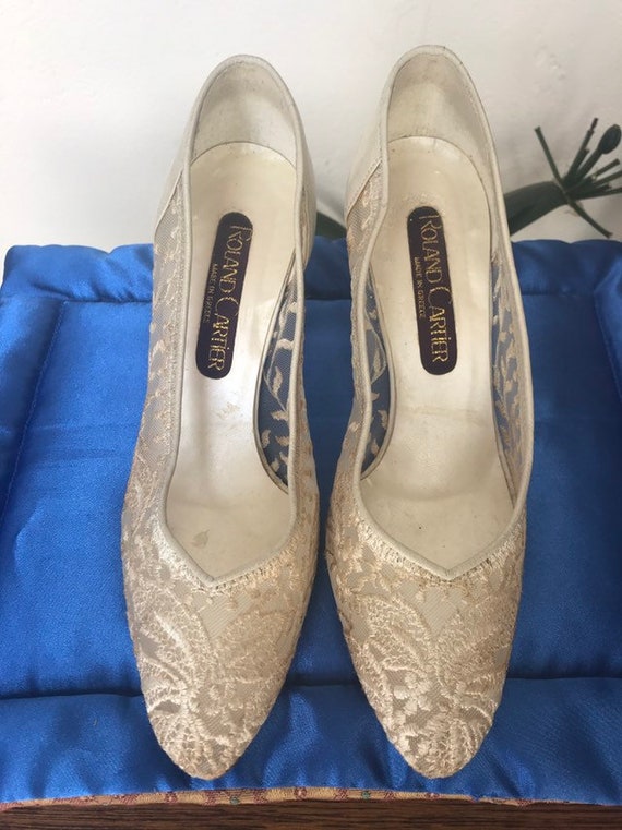 roland cartier silver heels