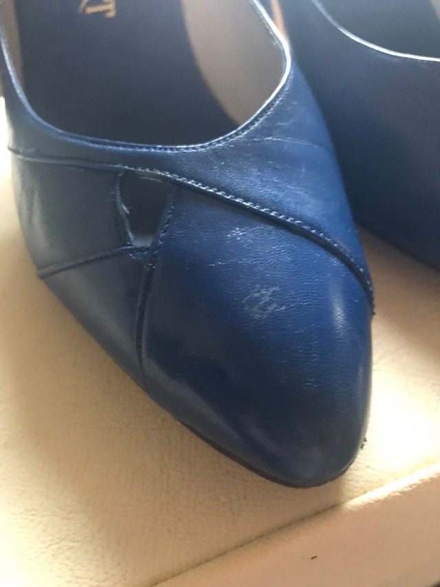 Vintage Royal Blue Court Shoes Pumps Slip Ons | Etsy