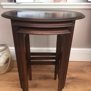 Vintage Antique Nesting Tables, Side Tables, Coffee Tables