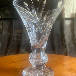 Vintage Crystal Footed Vase
