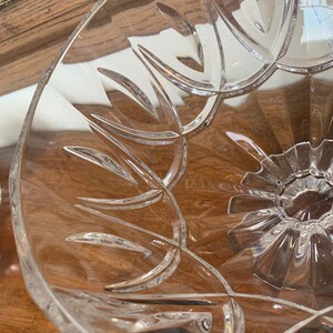 Vintage Crystal Bowl, Vintage Footed Crystal Bowl Heavy Deep Cut Crystal Footed Bowl, Crystal Footed Bowl image 7