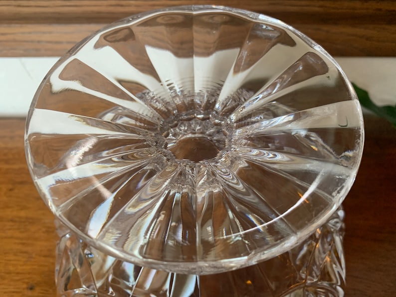 Vintage Crystal Bowl, Vintage Footed Crystal Bowl Heavy Deep Cut Crystal Footed Bowl, Crystal Footed Bowl image 10