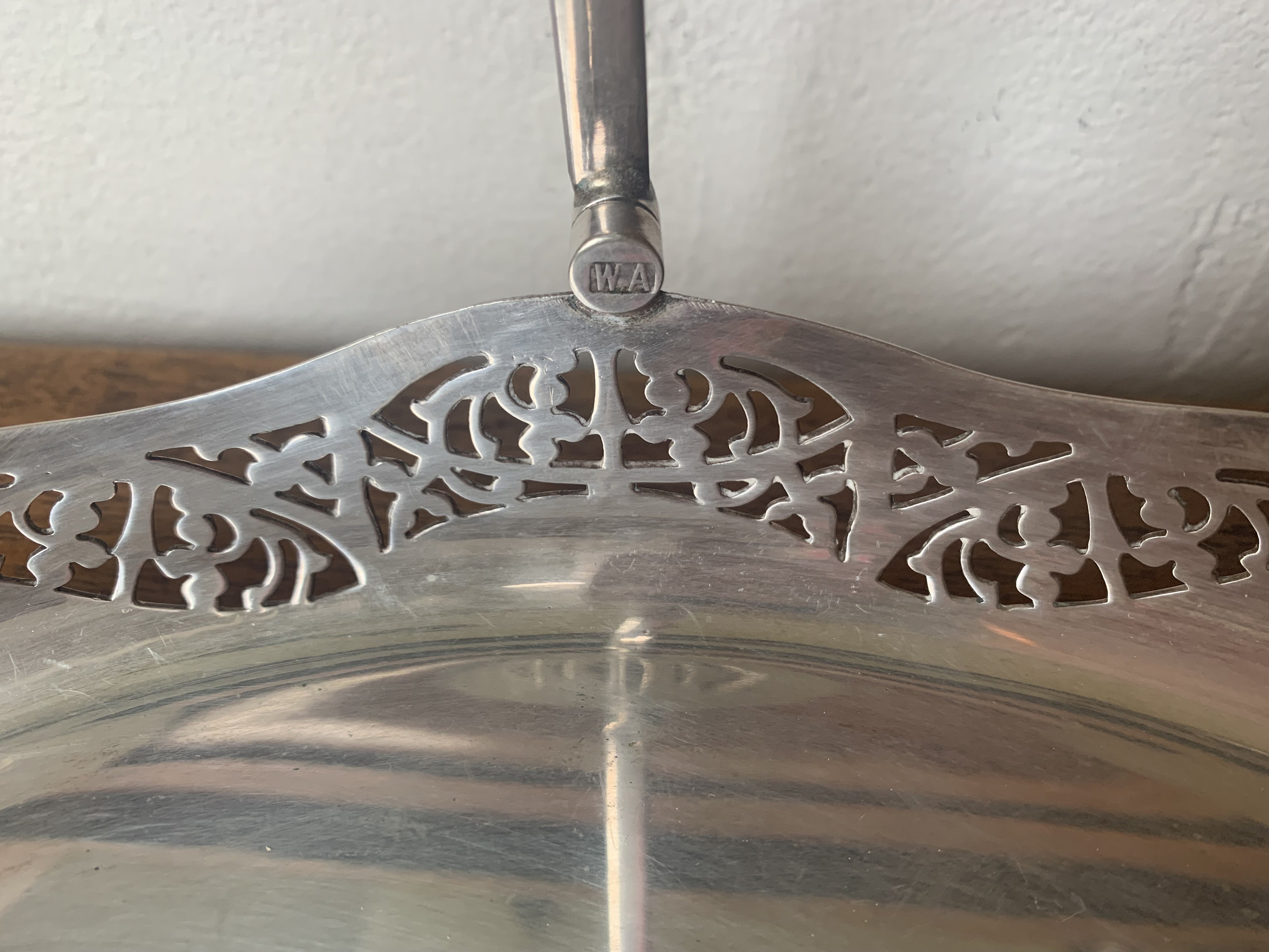 Vintage W A EPNS Basket, Silver Plate Badket, English Silver