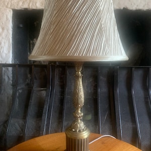 Vintage Brass Table Lamp, Vintage Brass Ornate Table Lamp, Regency Style Brass Table Lamp
