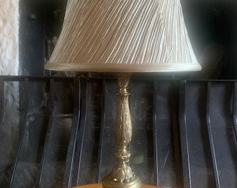 Vintage Brass Table Lamp, Vintage Brass Ornate Table Lamp, Regency Style Brass Table Lamp