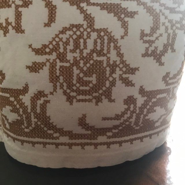 Cache-théière Vintage Brodé – Fait Main, Style Shabby Chic, Années 90, Bleu