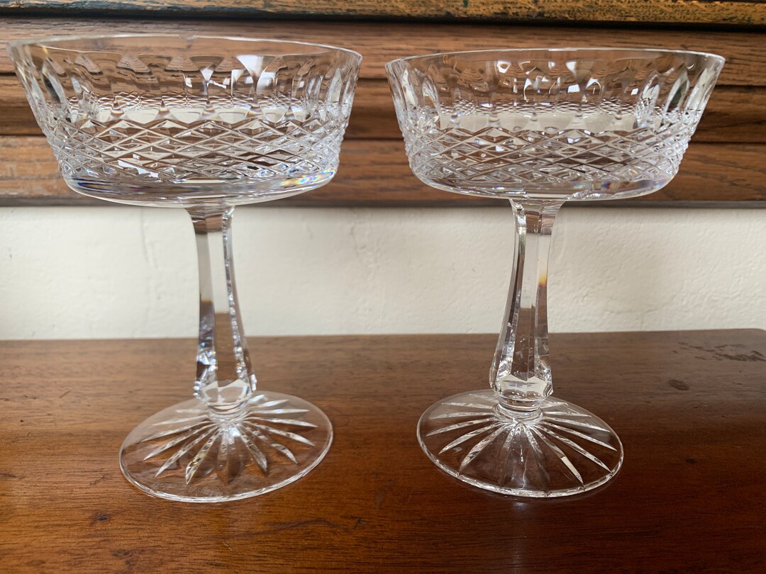 Vintage Crystal Saucers Vintage Champagne Glasses Vintage Etsy