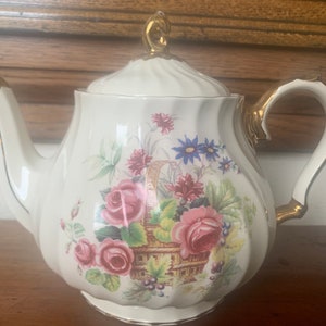 Vintage Sadler Teapot, Sadler Floral Teapot, Sadler England Teapot, Sadler England Teapot PP 3540