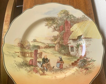 Vintage Royal Doulton Rustic England Plate, Display Plate, Wall Hanging Plate