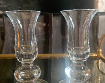 Candelabros de vidrio vintage, candelabros de vidrio, candelabros de vidrio transparente