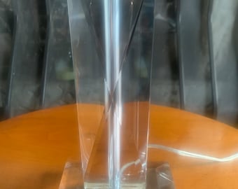 Facettierte Kristall Tischlampe, Kristall Tischlampe, Facettierte Kristall Lampe, Facetten Kristall Tischlampe