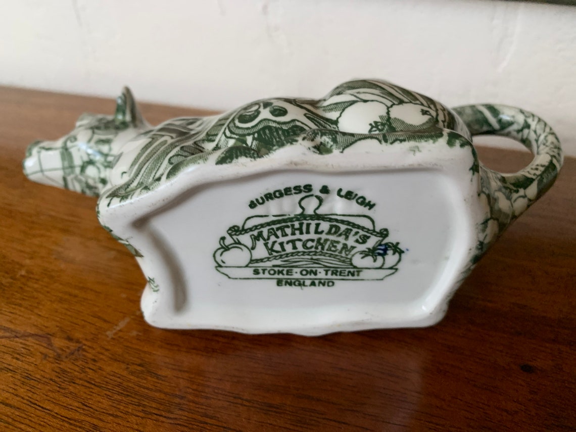 Antique Vintage Burgess & Leigh Cow Milk Jug Cream Jug Etsy