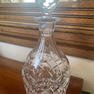 Decantador de cristal de corte vintage, decantador de cristal de corte profundo, decantador de cristal, decantador de cristal de corte vintage