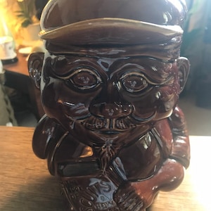 Vintage Retro Inglés Treacle Glae Biscuit Barrel, Tarro de Galletas