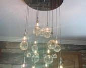 Italian Custom Made Swarovski Crystal Chandelier, Crystal Ceiling Light Fitting, Downlighter