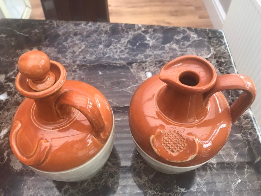ヴィンテージ陶器 Ye Monks スコッチ ウイスキー デカンタ、ウイスキー