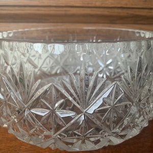 Vintage Deep Cut Crystal Bowl, Crystal Serving Bowl