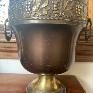 Antique Art Nouveau Planter - Edwardian Large Brass And Bronze Coloured Jardiniere - Beldray Brass Planter / Jardiniere - Brass Plant Pot